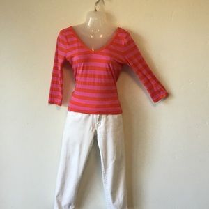 Never worn -Banana Republic Stripe V- Neck